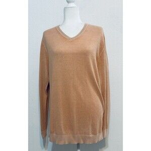 Tommy Bahama Men Size L V-Neck Silk Cashmere Blend  Sweater Career Staple
